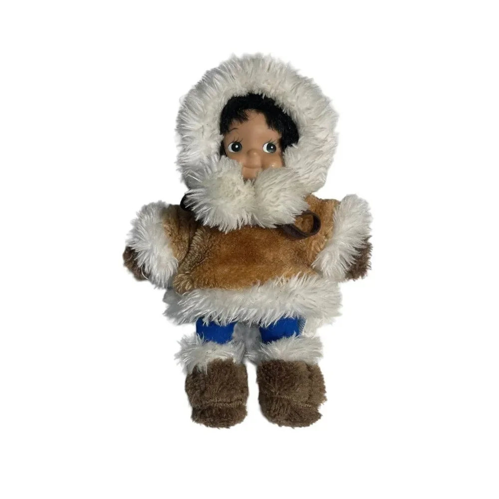 Kipmik Eskimo Doll Plush Anchorage Alaska Faux Fur 9